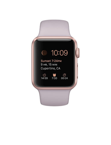 Apple 1.49-Inch Sport Smart Watch - Rose Gold Aluminum Case with Lavender Band